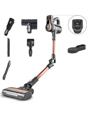 Karaca Şarjlı Vantuz Siyah Bakır Power 2000 Mah Pil Gücü H.e.p.a 13 Filtre 60 Dakika Çalışma Power Max Motor LED Işıklı Turbo Fırça