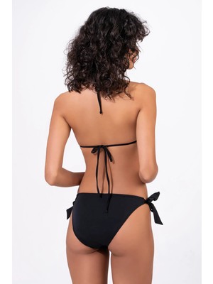 Endeep Kadın Geometrik Dokulu Desenli Üçgen Bikini Takımı