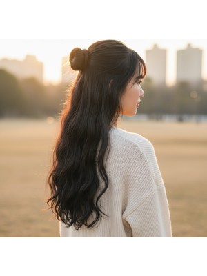 Najmaddin.com Fiber Sen Dalgalı Yarım Ay + 2 Yan Çıt Çıt / Kahverengi