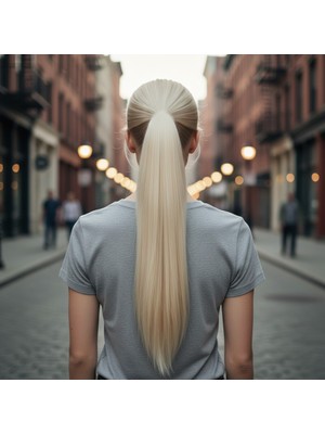 Najmaddin.com Tokalı Düz At Kuyruğu / Platin