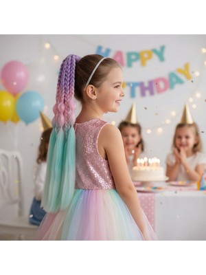 Najmaddin.com Bn ve Düz Salaş Örgülü Lastikli At Kuyruğu / ACM14