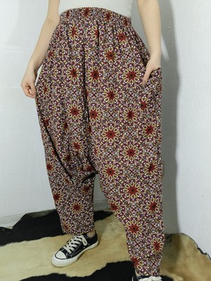 Hoaryage Adana Şalvarı Viskon Basma Kumaş, Otantik Bohem Desenli Cepli Şalvar %100 Pamuk