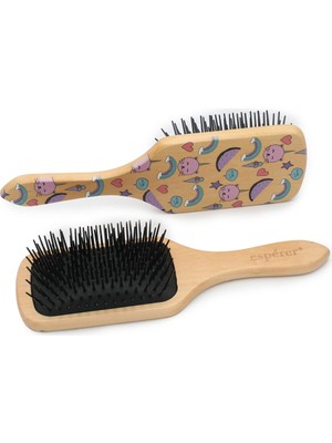 Najmaddin.com Ahşap, Topuzsuz ve Baskılı Özel  Açma Fırçası / JT8586/09