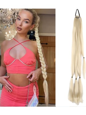 Najmaddin.com Üçlü Örgü Tokalı At Kuyruğu / Platin