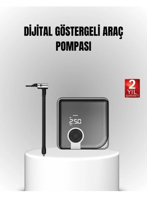 Decostyle 6000MAH Bataryalı Type-C Şarjlı Mini Hava Kompresörü LED Işıklı