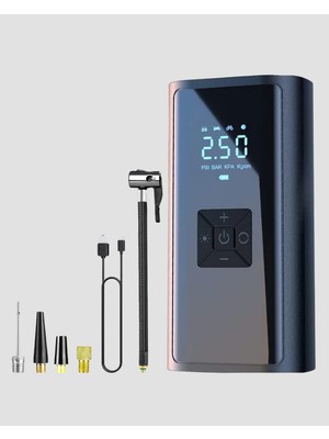 Decostyle Dijital Ekranlı Kablosuz Hava Pompası LED Işıklı 12V 80W