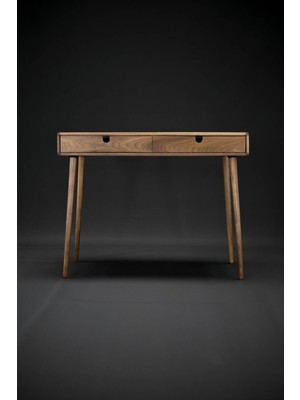 Feyza Design Rustik Ahşap Çift Çekmeceli Dresuar - 80 cm Yükseklikli