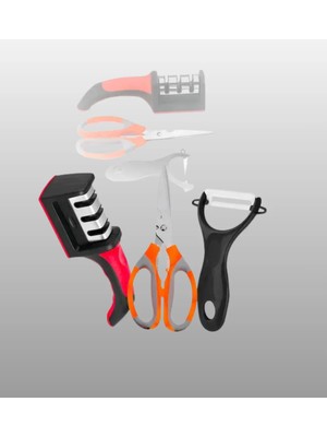 Decostyle 3 Parçalı Çok Fonksiyonlu Mutfak Makas Seti – Paslanmaz Çelik, Ergonomik Tasarım