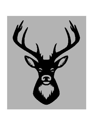 Decostyle Ahşap Işleme Duvar Süsü- Ceylan Başı 30 cm x 50 cm