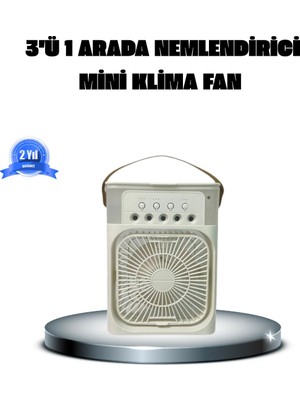 Decostyle Taşınabilir Mini Klima Fan 3’ü 1 Arada Soğutucu, Nemlendirici ve Gece Lambası