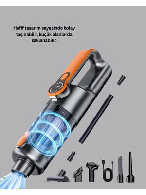 Decostyle Şarjlı Kablosuz El Süpürgesi Yüksek Emiş Güçlü ve Çok Başlıklı