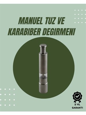 Decostyle Orta Boy Kararbiber ve Tuz Öğütücü – Kolay Kullanım, Şık Tasarım