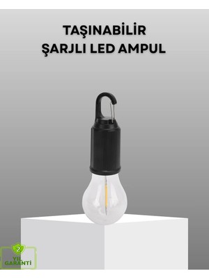 Decostyle Şarjlı Kancalı LED Lamba – Kamp, Balkon ve Acil Durum Işığı