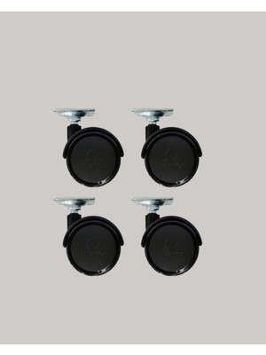 Decostyle 4 cm Döner Ayak Kilitsiz 4 Adet Mobilya ve Sehpa Ayağı