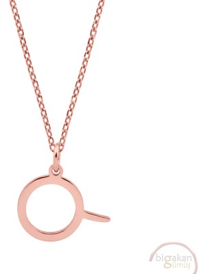 Bigakan Boğa Burcu Astroloji Burç Taurus Taşsız Model 925 Ayar Gümüş Kadın Kolye Rose Kaplama