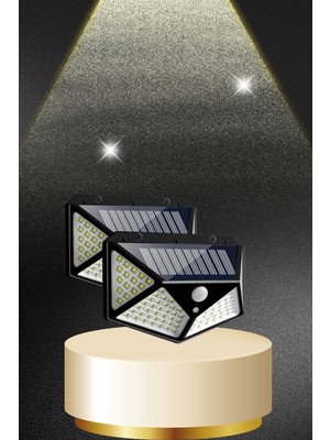 Decostyle Solar Sensörlü Duvar Lambası Bahçe Lambaso Parlak Beyaz Işık Suya Dayanıklı