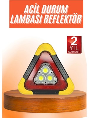 Decostyle Reflektör Güneş Enerjili Taşınabilir Portatif Acil Güvenlik Işığı Araba Acil Uyarı Işığı