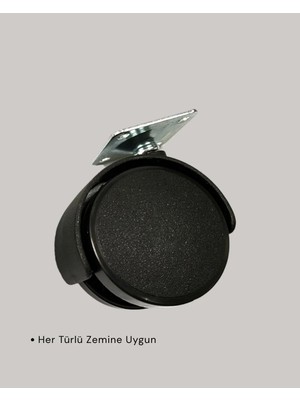 Decostyle Kilitsiz 4 cm Tekerlek Ayak 4’lü Set Sessiz ve Dayanıklı