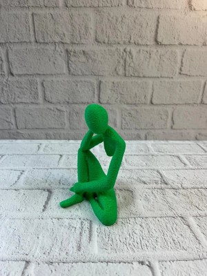 Decostyle Minimal Insan Figürü Biblo Yeşil Ev ve Ofis Dekoru