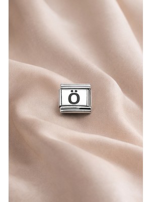 Decostyle Nomination Uyumlu Harf Charm “ö” – Çelik Bileklik Aksesuarı, Kişiye Özel Harf Modülü