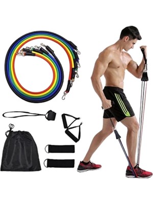 Decostyle Evde Spor Için Çok Amaçlı Direnç Lastiği Antrenman Seti 11 Parça