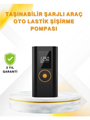 Decostyle Dijital Göstergeli Taşınabilir Hava Kompresörü Güçlü Şişirme Performansı