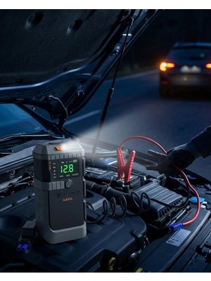 Decostyle Taşınabilir Akü Takviye Cihazı Araç Çalıştırma ve Dijital Hava Kompresörü Çok Amaçlı Güç Ünitesi