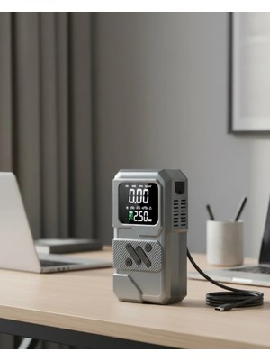 Decostyle LED Işıklı Akü Takviye ve Lastik Şişirme Cihazı