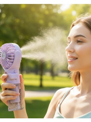 Decostyle Dönen Su Sisli El Fanı – 4 Kademeli Rüzgar, Şeffaf Su Haznesi, Sessiz Çalışma