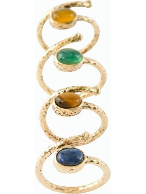 Zero Land Techmrt Oval Doğaltaşlı Otk Yüzük - Yeşil Akik