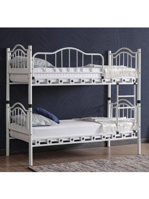 Missidea Belinay Ayrılabilir Estetik Metal Ranza Beyaz 90X200 cm