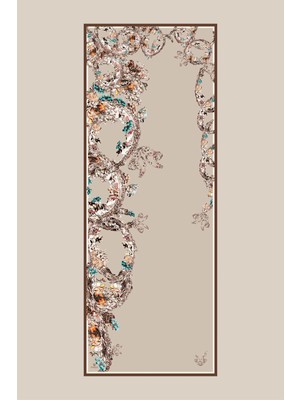 Maisa Şebnem Floş Viskon Şal 70*190 cm - Vizon