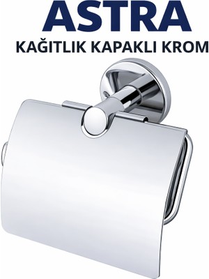 Onno Astra Kağıtlık Kapaklı Krom