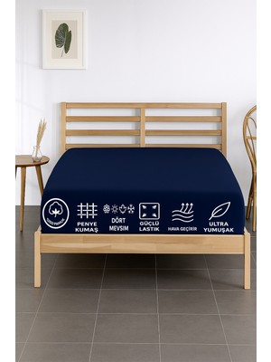 TeknoKapsül %100 Pamuklu Tek Kişilik Premium Penye Çarşaf-Siyah