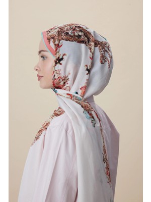 Maisa Şebnem Floş Viskon Şal 70*190 cm - Pudra Pembe