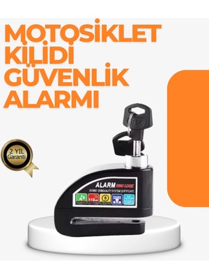 TeknoKapsül Alarm Sensörlü Disk Kilidi Motosiklet Scooter Bisiklet Güvenlik