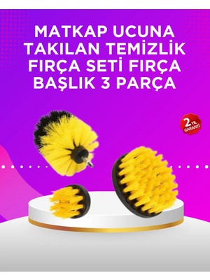 TeknoKapsül Matkap Ucu Temizlik Fırçası Seti Banyo Fayans Zemin Için