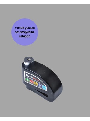 TeknoKapsül Suya Dayanıklı 110DB Alarmlı Çelik Disk Kilidi