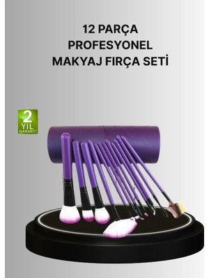TeknoKapsül 12’li Makyaj Fırça Seti Fondöten Allık Far Karıştırma Için Tam Uyumlu