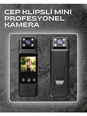 TeknoKapsül Wifi Destekli Mini Kamera – 180° Dönebilen Lens, 1080P Video, Tft Ekranlı