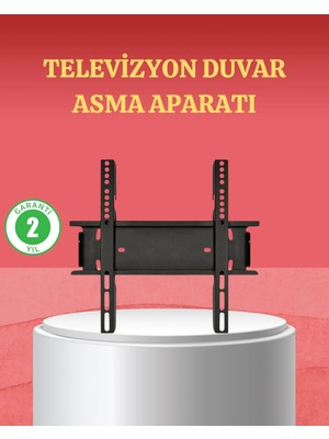 TeknoKapsül 32-42 Inç Tv Askı Aparatı Kolay Kurulum Düz ve Kompakt Tasarım