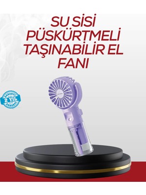 TeknoKapsül Type-C Şarjlı Taşınabilir Su Buharlı Mini Vantilatör