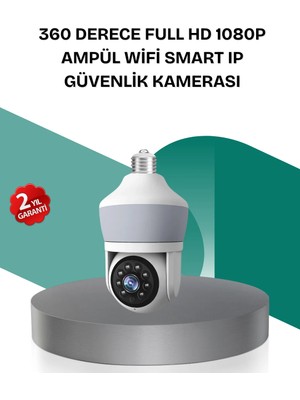 TeknoKapsül Kablosuz 360° Döner Başlıklı Full Hd Güvenlik Kamerası