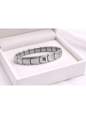 Erdo Ticaret Çelik Nomination Bileklik Başak Burcu | Paslanmaz Çelik Burç Bilekliği | Zarif ve Şık Tasarım