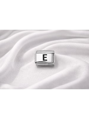 Erdo Ticaret Nomination Uyumlu E Harfi Charm – Çelik Harfli Bileklik Aksesuarı ,kişiye Özel Modüler Takı