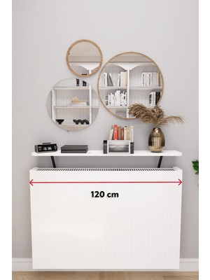 Feyza Design Yüksek Kalite Beyaz Uçan Raf Dresuar 120X18 cm