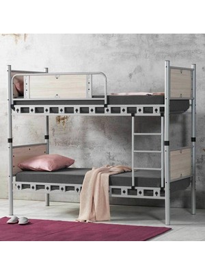 Missidea Elegan Modern Metal Ranza & Karyola Seti Cappuccino 90X200 cm