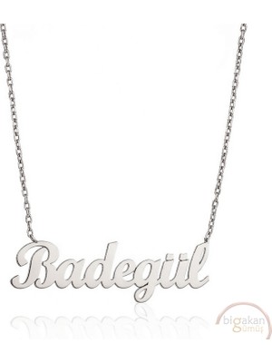 Bigakan 925 Ayar Gümüş Badegül Isimli Kolye