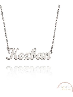 Bigakan 925 Ayar Gümüş Kezban Isimli Kolye