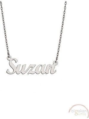 Bigakan 925 Ayar Gümüş Suzan Isimli Kolye